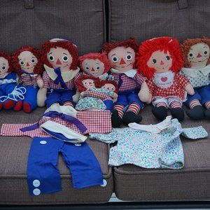 Vintage Raggedy Ann and Andy Doll items